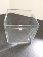 Récipient/vase carré en verre neuf 14 cm de côté et de haut, Enlèvement ou Envoi, Neuf