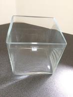 Récipient/vase carré en verre neuf 14 cm de côté et de haut, Maison & Meubles, Enlèvement ou Envoi, Neuf