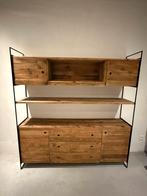 Kast - massief - hout/metaal - uitstekende staat!, Enlèvement, Comme neuf, Métal