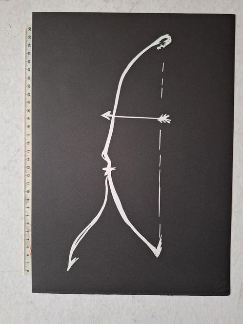 Linosnede Franky Cane "Boog" uit 1997, Antiek en Kunst, Kunst | Litho's en Zeefdrukken, Ophalen of Verzenden