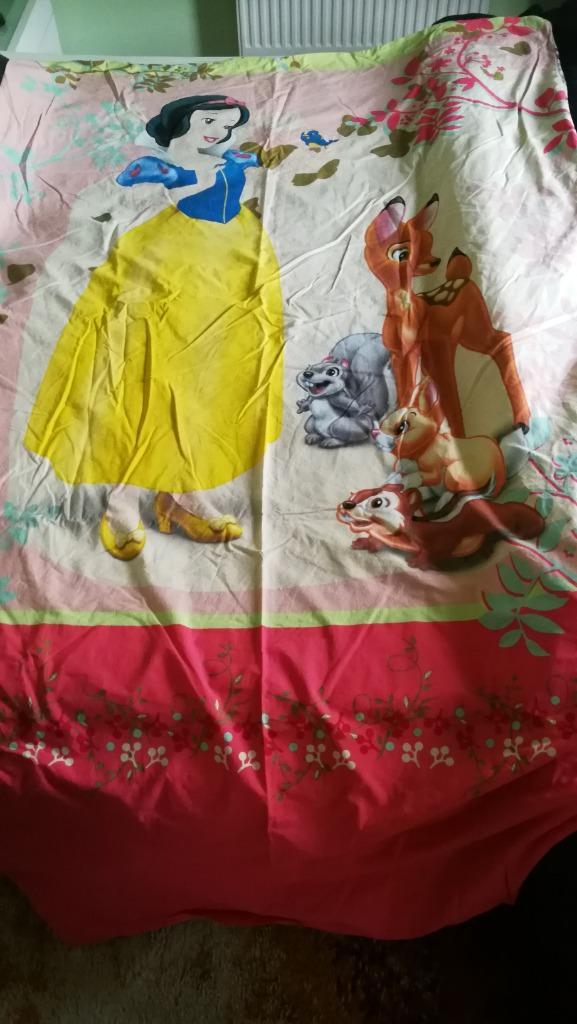 Dekbedovertrek van Sneeuwwitje 140 x 200 cm (als NIEUW!), Kinderen en Baby's, Kinderkamer | Beddengoed, Zo goed als nieuw, Dekbedovertrek