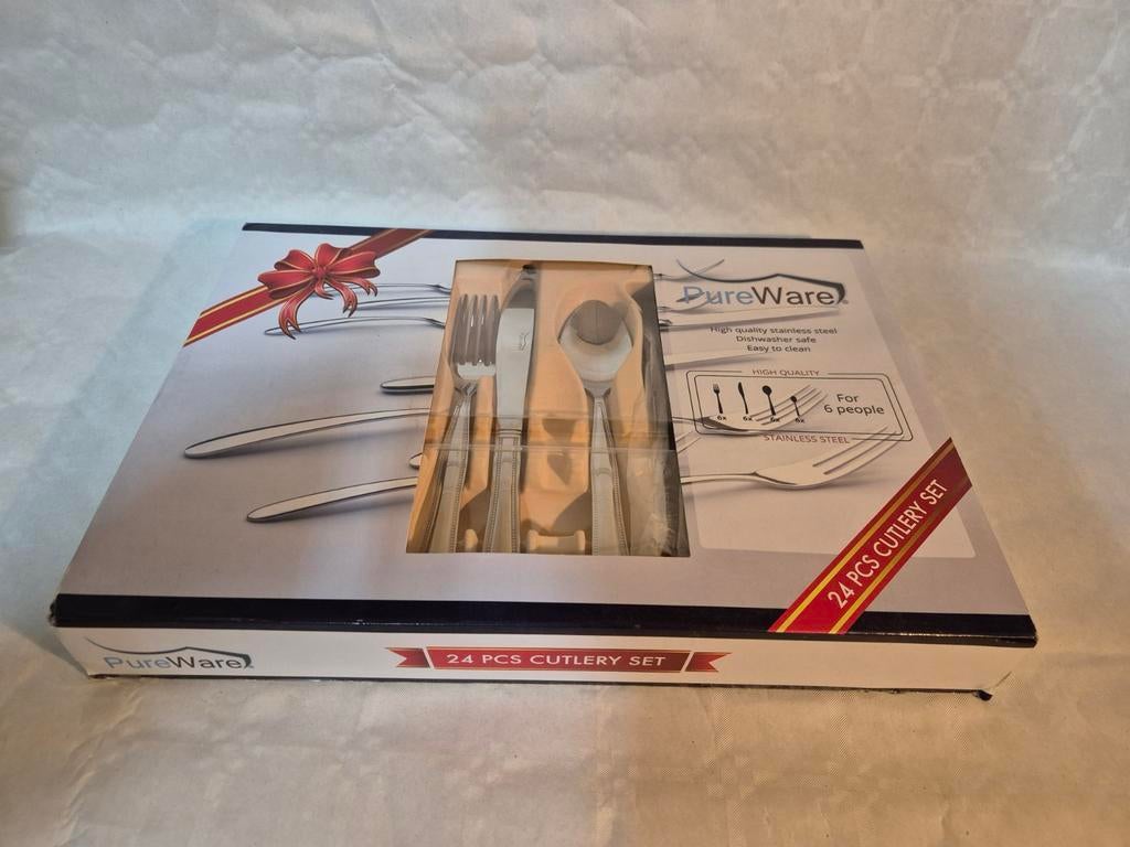 PUREWARE – Service de couverts 24 pièces en inox | Neuf, Neuf, Résiste au lave-vaisselle, Ensemble de couverts, Enlèvement
