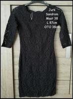 Kanten zwarte jurk Sandrom 38, Comme neuf, Noir, Taille 38/40 (M), Envoi