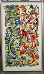 Pierre PISIVIN, abstracte compositie 2, Antiek en Kunst, Ophalen