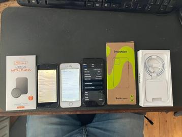 Lot Iphones + beschermhoes - originele lader (nieuw) - doos beschikbaar voor biedingen