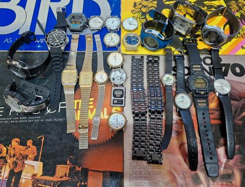 Grote partij horloges, groot lot, verzameling, Citizen, Handtassen en Accessoires, Horloges | Antiek, Polshorloge, Citizen, Staal