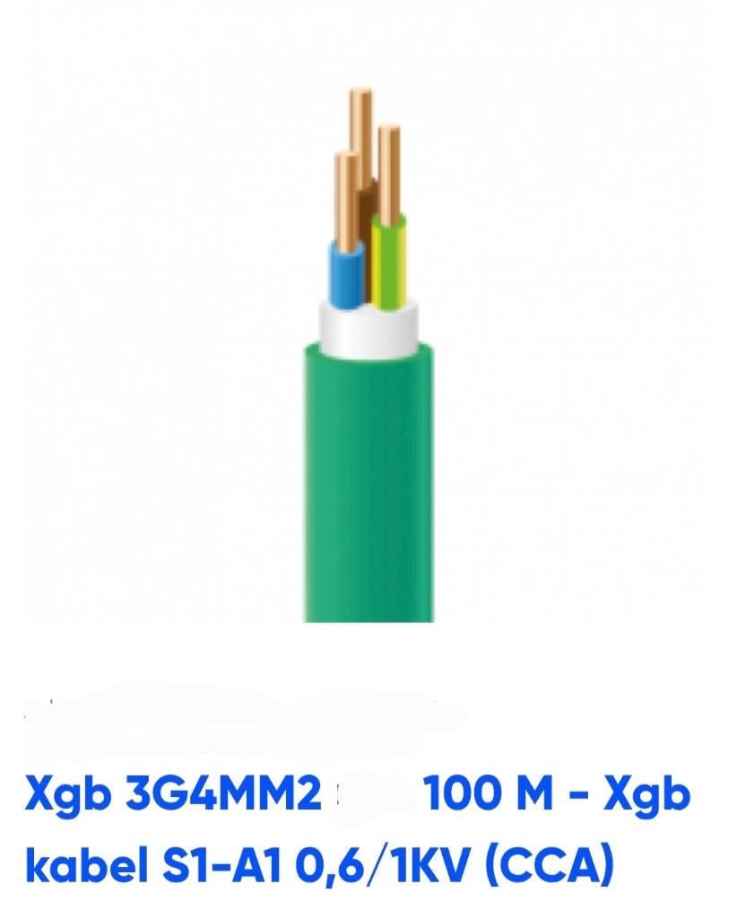 XGB Kabel 3g4mm Cca nieuwe rol 100m, Ophalen, Nieuw, Kabel of Snoer