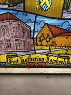 glas-in-loodraam 37 cm breed bij 44 cm hoog, Antiek en Kunst, Ophalen