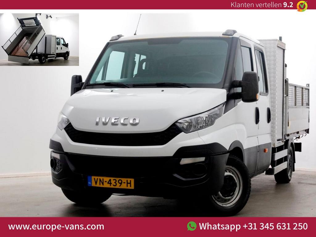 Iveco Daily 35S15 3.0 150pk Euro6 D.C. Kipper met hoge boord, Auto's, Iveco, Wit, Bedrijf, Onderhoudsboekje
