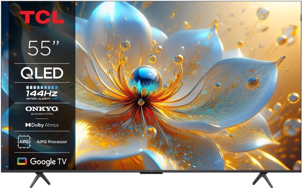 TV TCL 55" Qled, TV, Hi-fi & Vidéo, Télévisions, Neuf, QLED, 100 cm ou plus, 4k (UHD), Smart TV, Enlèvement