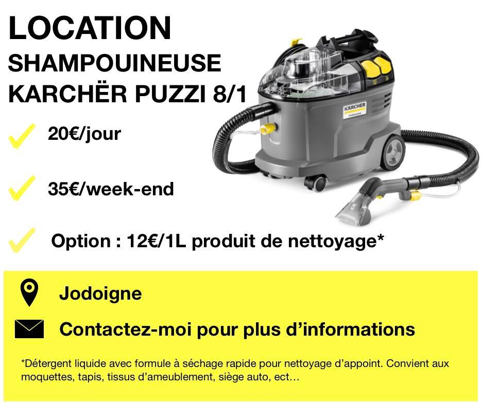 LOCATION - SHAMPOUINEUSE, Bricolage & Construction, Enlèvement, Comme neuf, Aspirateur d'eau