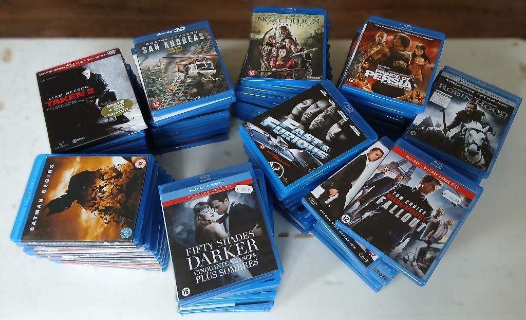 103 blu Ray films, Cd's en Dvd's, Blu-ray, Zo goed als nieuw, Actie, 3D, Ophalen