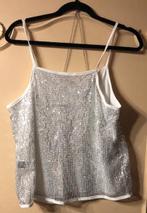 glittertopje,grijs maat medium,nieuw !, Kleding | Dames, Topjes, Maat 38/40 (M), Nieuw, Ophalen of Verzenden, Zonder mouw