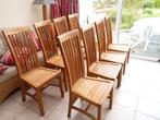 8 CHAISES EN TECK MASSIF NATUREL, Autres couleurs, Enlèvement, Bois, Teck indonésien