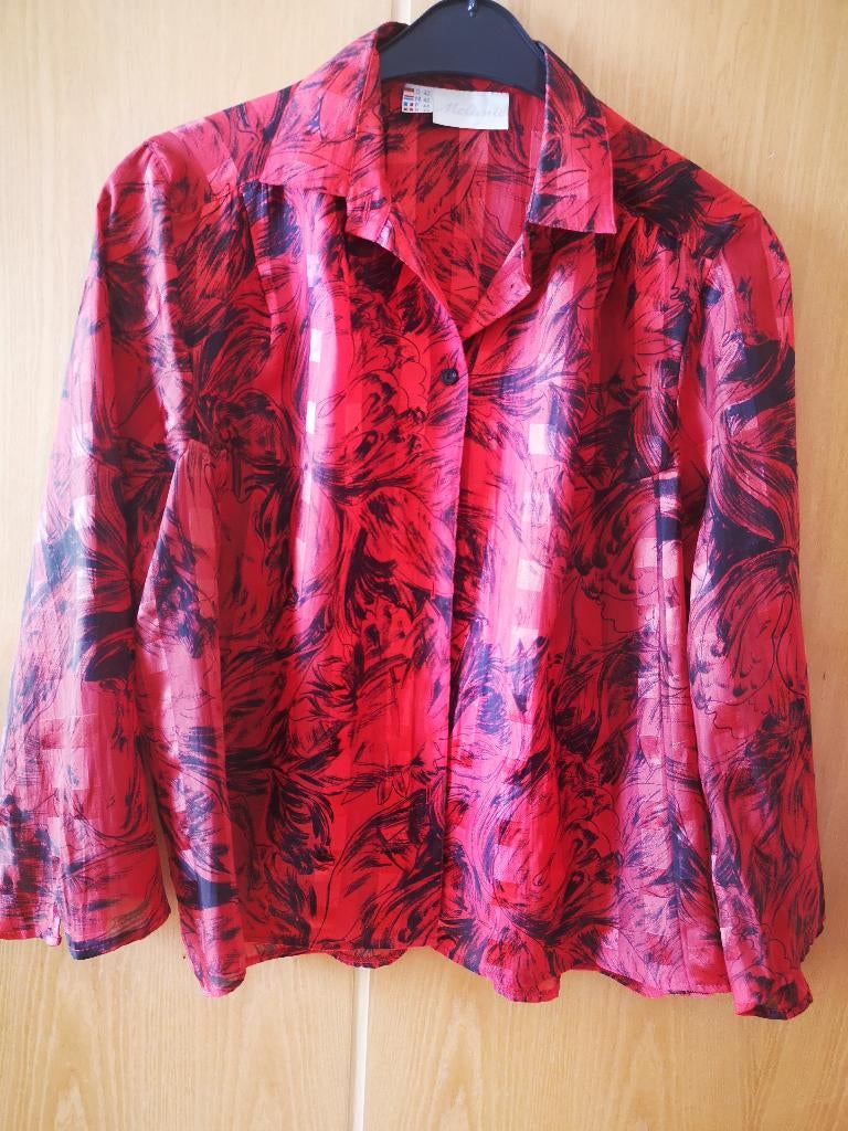 Rode blouse maat 42, Kleding | Dames, Ophalen of Verzenden, Maat 42/44 (L)