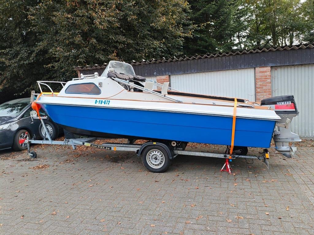 VERKOCHT!!! Waterland 550 ,40pk, vaart goed zo meenemen., Watersport en Boten, Motorboten en Motorjachten, Gebruikt, Polyester