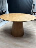 Ronde houten tafel van 120 cm, Huis en Inrichting, Ophalen, Eikenhout, Zo goed als nieuw, 75 cm of meer