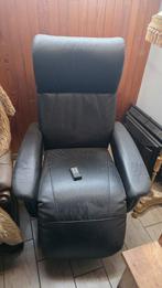 Fauteuil inclinable électrique en cuir synthétique noir avec, Maison & Meubles, Enlèvement