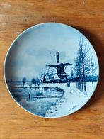 Wandbord naar F.J. Du Chattel #134 winters tafereel molen, Antiek en Kunst, Ophalen