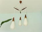 Deens Design Hanglamp Vintage Cascade Lamp Jaren 60 70 Teak, Huis en Inrichting, Lampen | Hanglampen, Ophalen