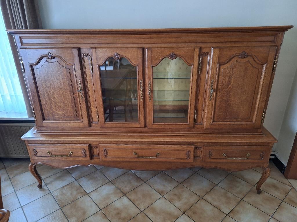 eetkamer tafel stoelen kast, Enlèvement, Comme neuf, 4 à 6 chaises