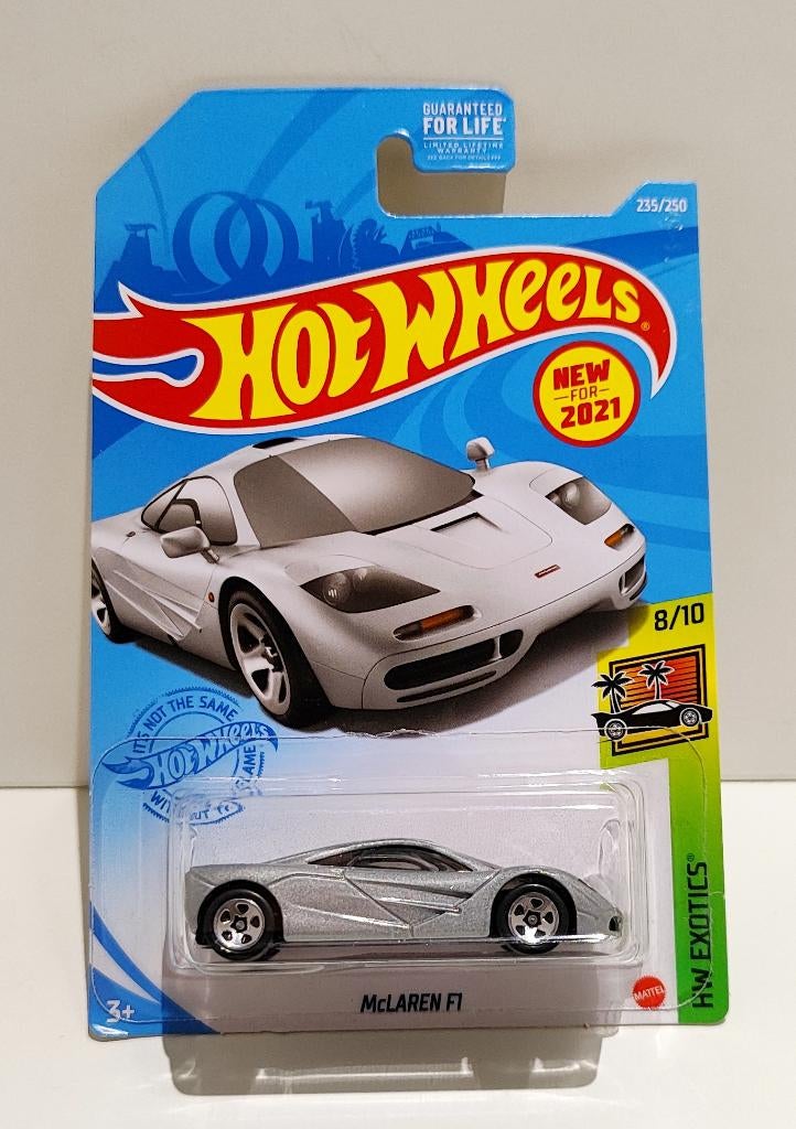 Hot Wheels McLaren F1 Zilver (2021) Long Card, Enlèvement ou Envoi