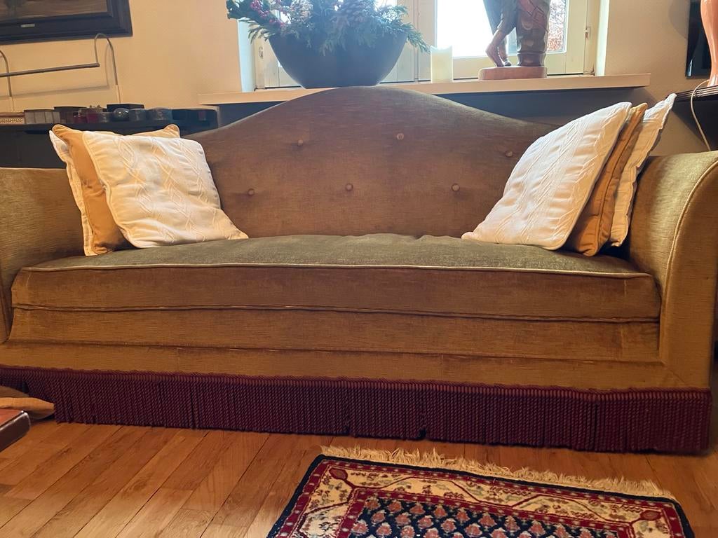 Knusse 3zits goudkleur, Klassiek, 150 à 200 cm, Comme neuf, Enlèvement