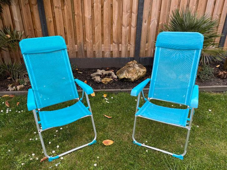 tuinstoelen, Jardin & Terrasse, Chaises de jardin, Comme neuf, Pliant, Ajustable, Enlèvement