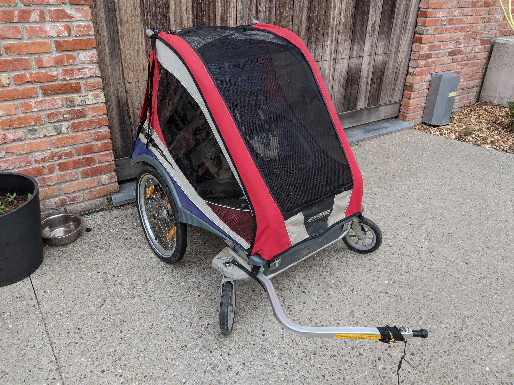 Thule Chariot fietskar aanhangwagen voor fiets, Fietsen en Brommers, Ophalen, Gebruikt, Vering, Thule / Chariot