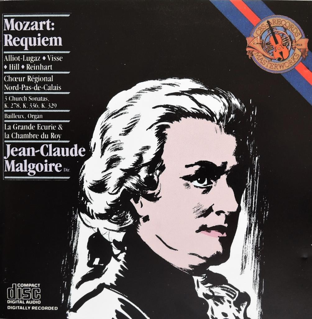 Requiem ea / Mozart - Jean-Claude Malgoire - CBS- 1986 - DDD, Enlèvement ou Envoi, Comme neuf, Chant, Avec livret