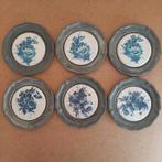 Bordjes met blauwe bloemen, Antiek en Kunst, Antiek | Porselein, Ophalen of Verzenden