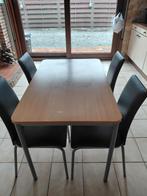 Keukentafel met 4 stoelen, Ophalen, Gebruikt