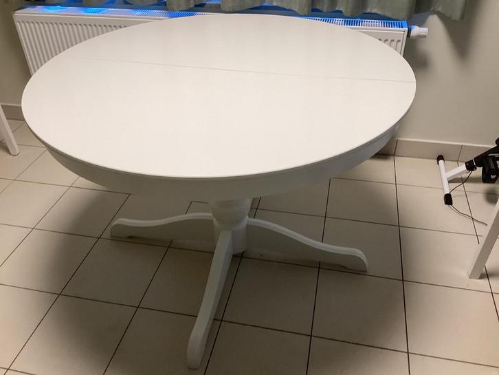 Table ronde blanche (sans chaises), Maison & Meubles, Tables | Tables à manger, Comme neuf, Enlèvement