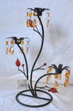 bourgeoir decoratif fer forgé et breloque, Neuf, Métal, Noir, 25 à 50 cm