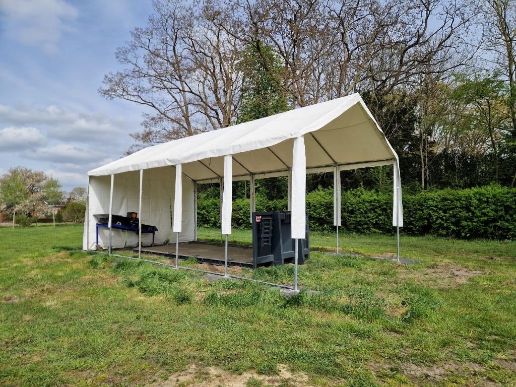 Partyteny - opslagtent 5 op 10 meter, 4 à 6 mètres, Enlèvement, Utilisé, 2 mètres ou plus