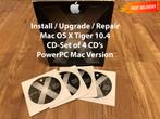Installeer Mac OS X Tiger 10.4 via CD, 4 CD's, PowerPC G4 G5, Verzenden, Nieuw, MacOS