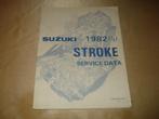 SUZUKI 1982 Stroke Service Data Manual, Motos, Modes d'emploi & Notices d'utilisation, Enlèvement ou Envoi, Suzuki