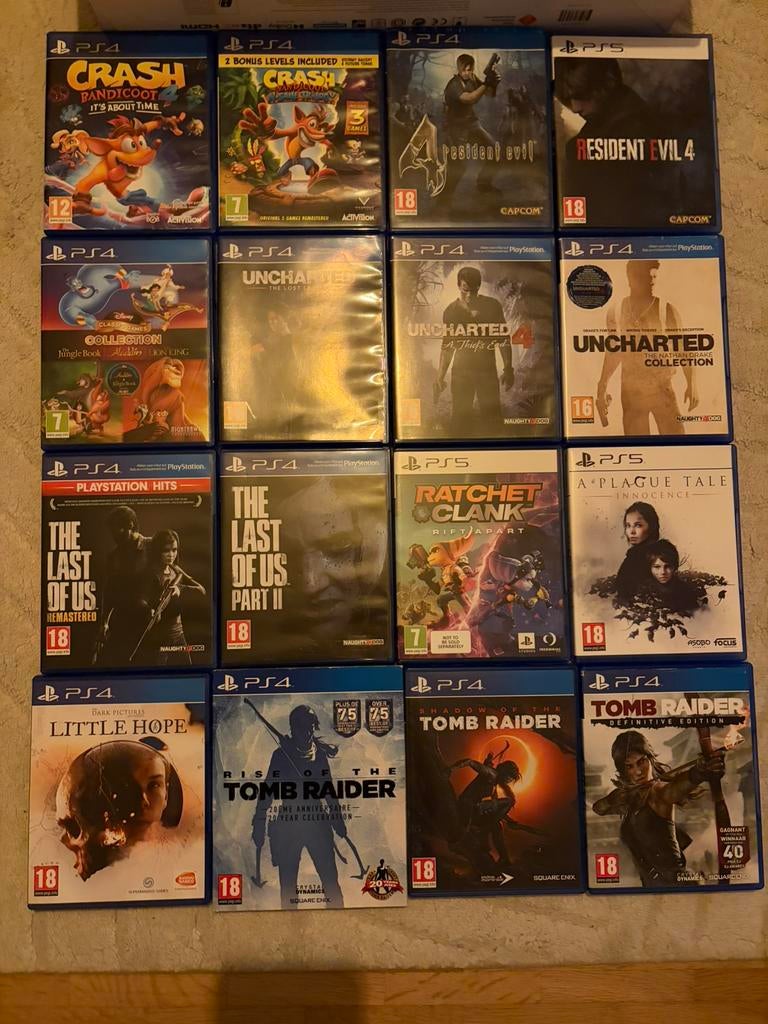 PS5 avec 16 jeux, 2 manettes et station de recharge, Consoles de jeu & Jeux vidéo, Enlèvement ou Envoi, Comme neuf