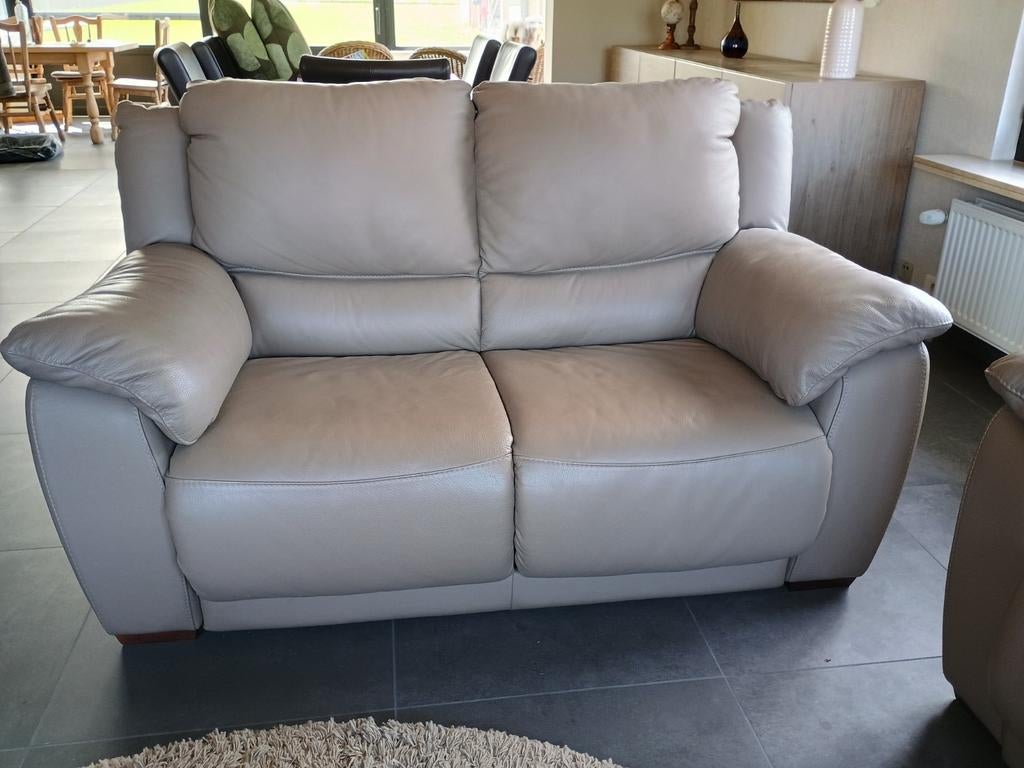 Lederen design salon 2 zit, 3 zit met 2 relax, Ophalen