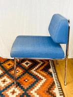 Vintage Artifort-stijl jaren 70/80 buisframe zeteltje, Tissus, Enlèvement, Utilisé, Bleu