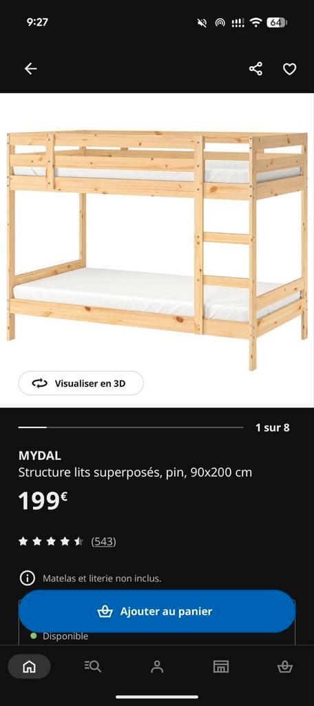 Lit superposé Ikea, Maison & Meubles, Chambre à coucher | Lits superposés & Lits mezzanines