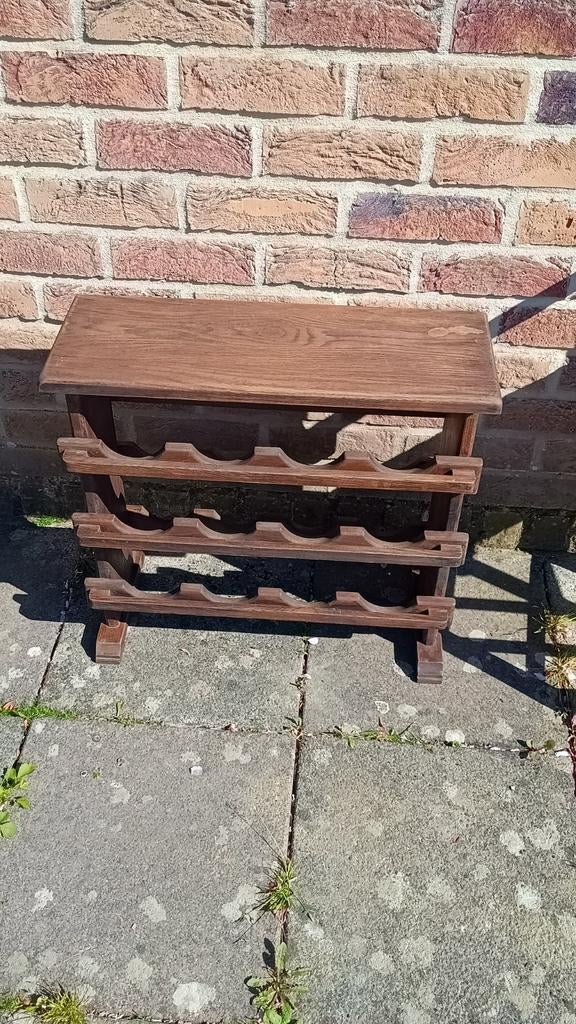 Houten flessenhouder, Ophalen, Hout