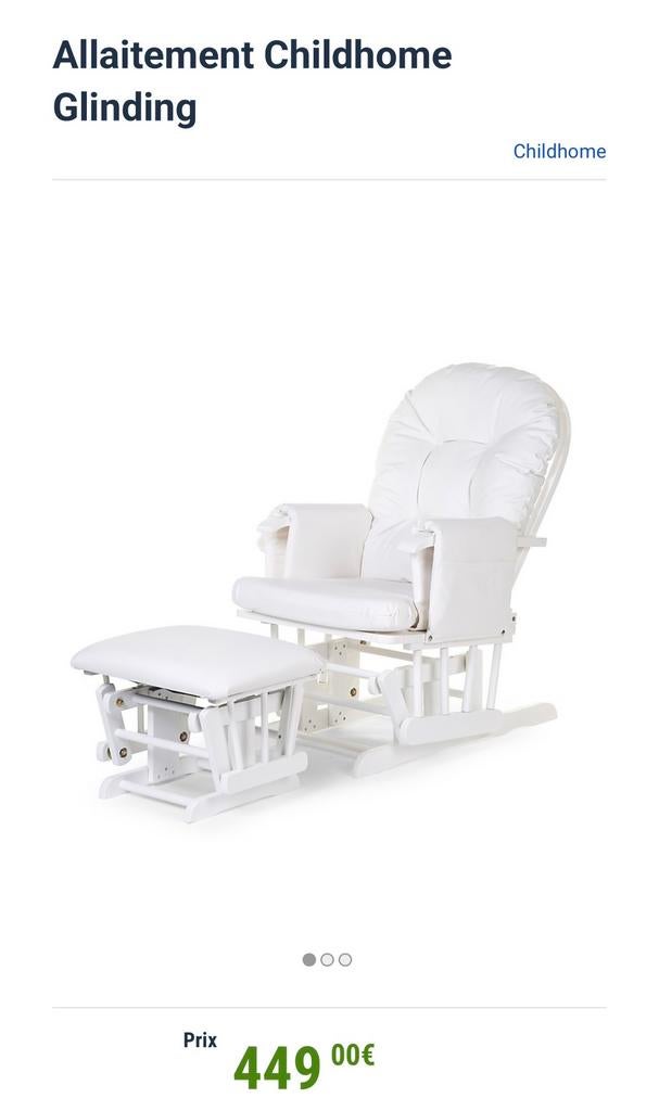 CHILDHOME chaise a bascule, Maison & Meubles, Chaises, Enlèvement, Utilisé, Blanc, Bois