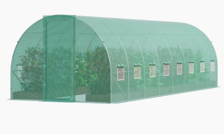 Mega tunnelserre, Tuin en Terras, Kassen, Staal, Folie, Ophalen