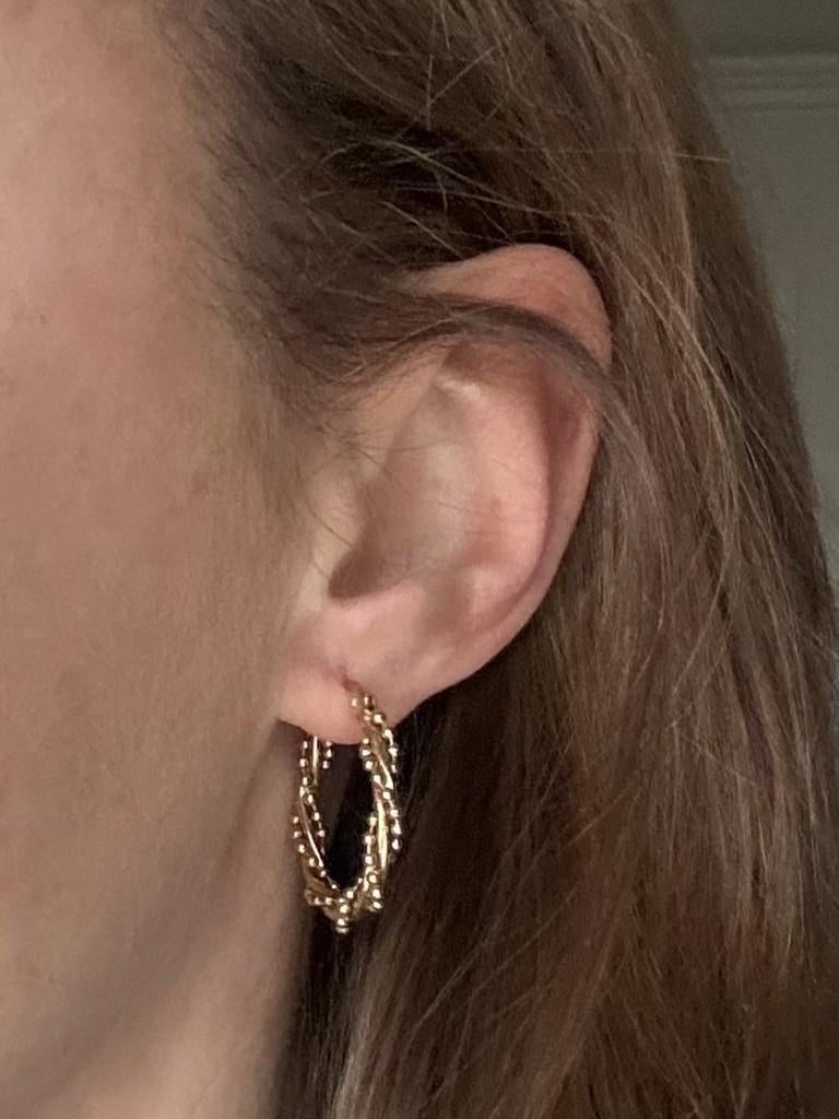 Goudkleurige oorringen, Bijoux, Sacs & Beauté, Boucles d'oreilles, Enlèvement ou Envoi, Neuf, Or