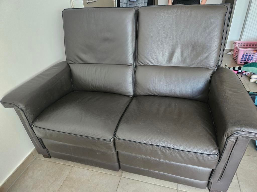 Bruine electrische geriatrische  leren zetel., Ophalen