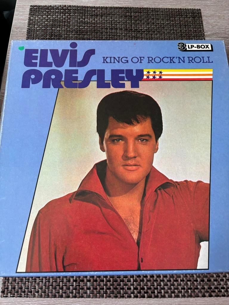 Elvis 3 lpbox, King of rock'n'roll, Duitse persing., Gebruikt, Ophalen of Verzenden, Rock-'n-Roll, 12 inch