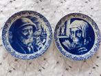 Boch Belgium/ La Louvière Delfts borden boer en boerin, Antiek en Kunst, Ophalen of Verzenden