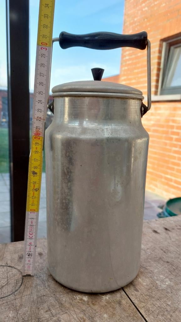 Aluminium vintage melkkan, Ophalen of Verzenden