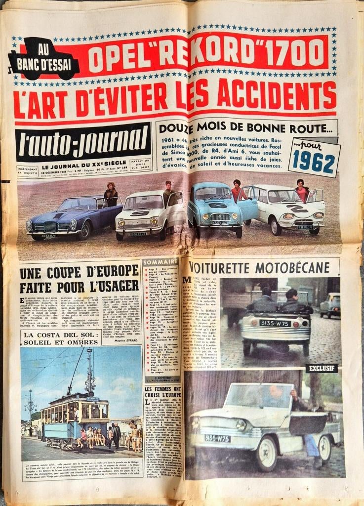 LOT DE 7 NUMÉROS ANCIENS — L'AUTO-JOURNAL — 1961 / 1962, Livres, Enlèvement ou Envoi, Comme neuf, Général